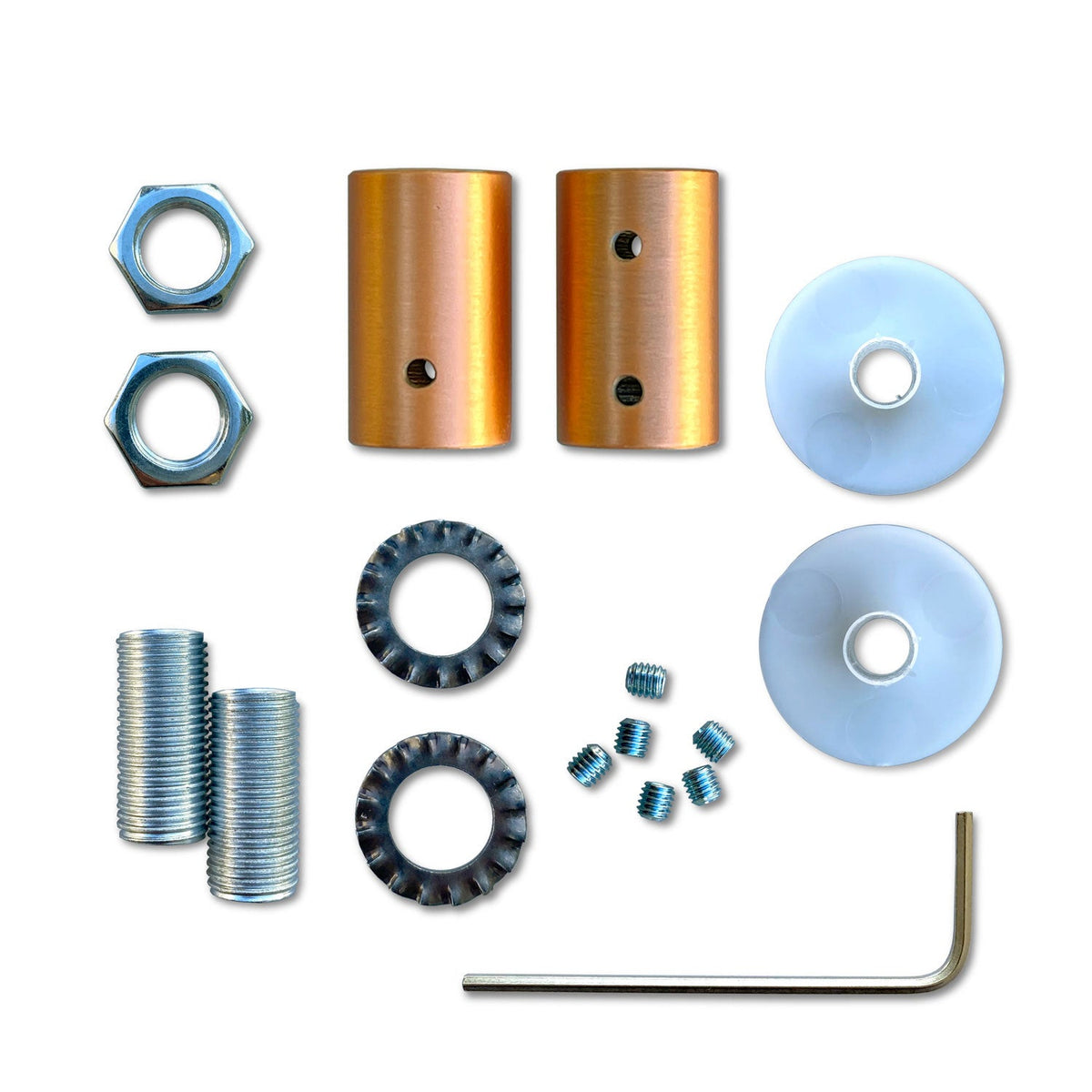 Kit Creative Flex tubo flessibile di estensione rivestito in tessuto RM19 Bordeaux con terminali metallici Rame satinato 30 cm