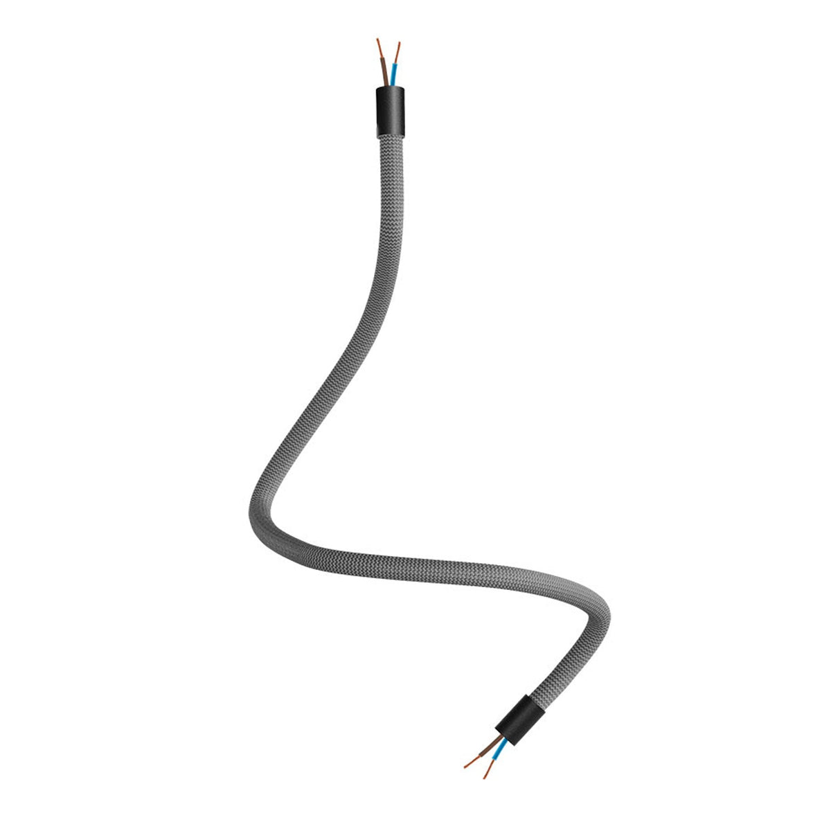 Kit Creative Flex tubo flessibile di estensione rivestito in tessuto RM75 Titanio con terminali metallici Nero 60 cm