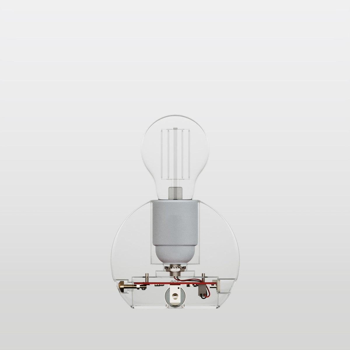 Kit elettronico per lampade a batteria 5V USB-C con portalampada E27 liscio - Bianco