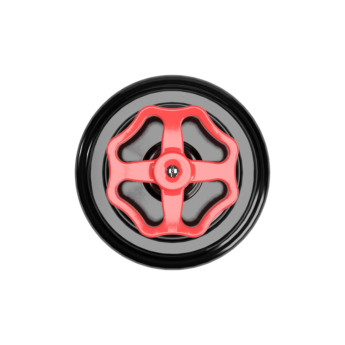 Kit interruttore/deviatore con manopola e base in porcellana nera Rosso