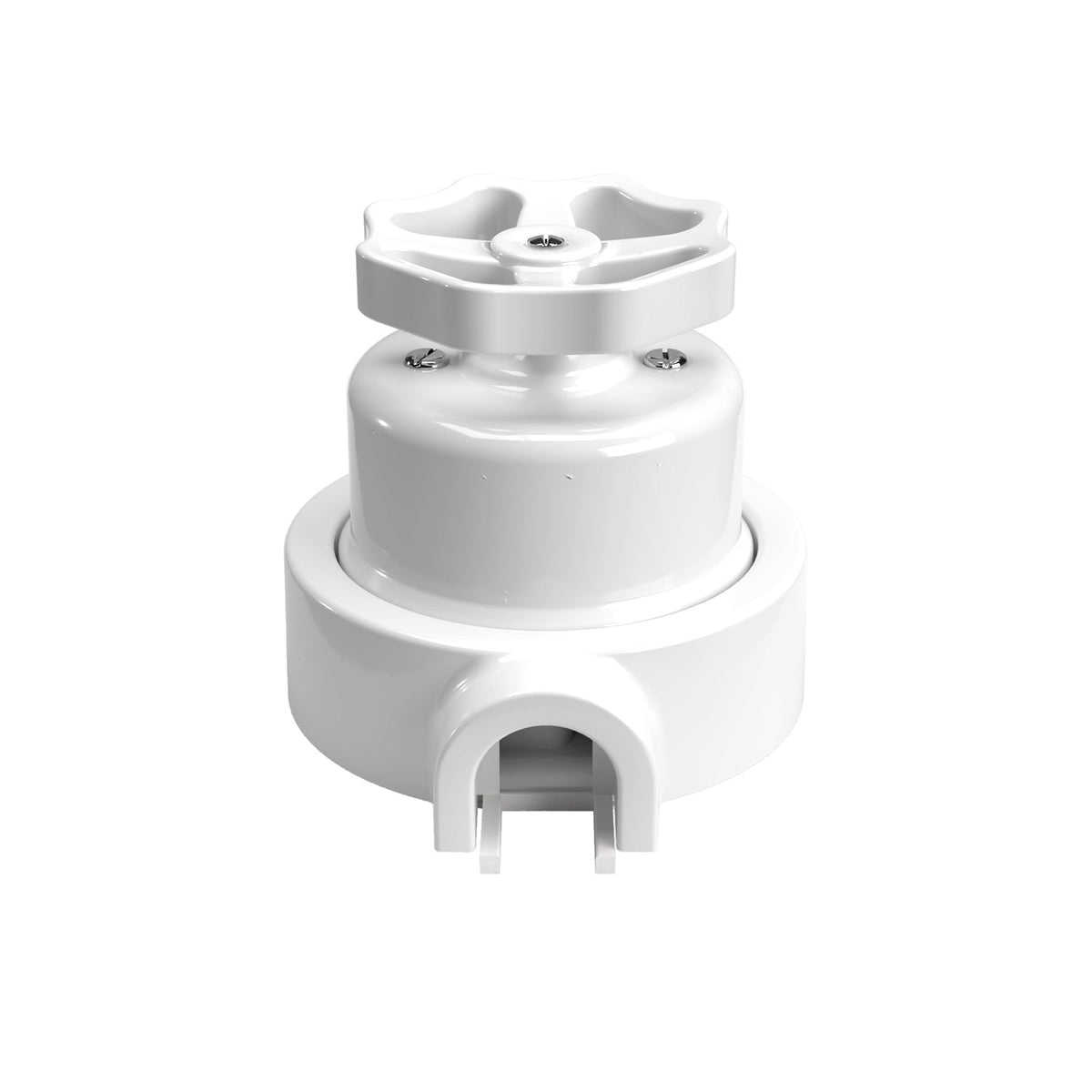 Kit interruttore/deviatore con manopola e base per Creative-Tubes in porcellana bianca Bianco 1