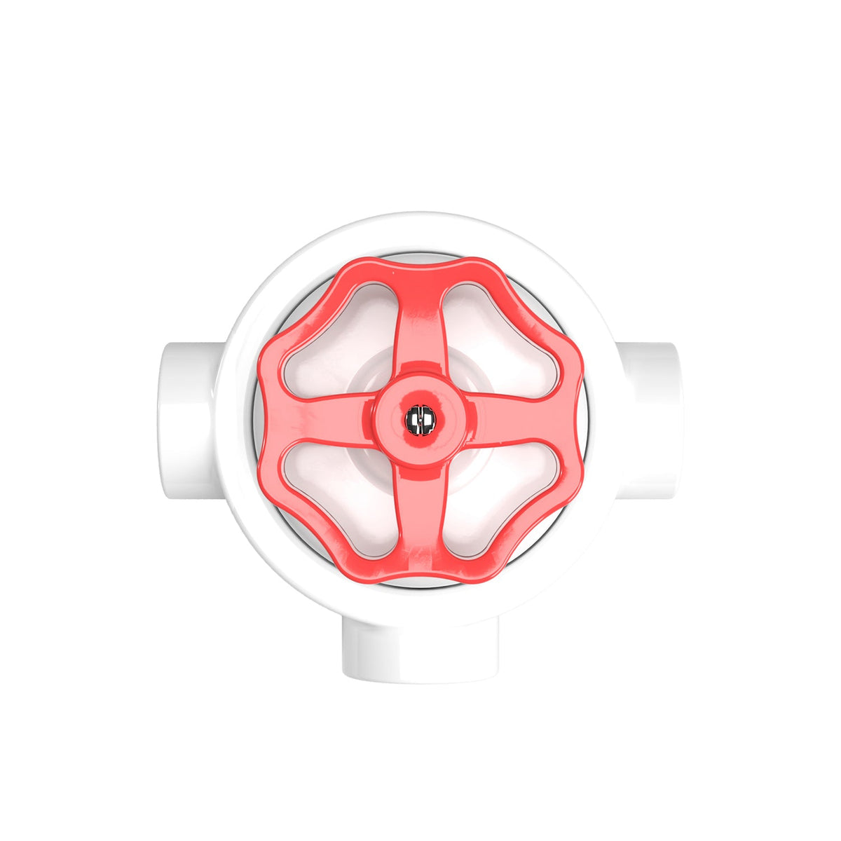 Kit interruttore/deviatore con manopola e base per Creative-Tubes in porcellana bianca Rosso 3