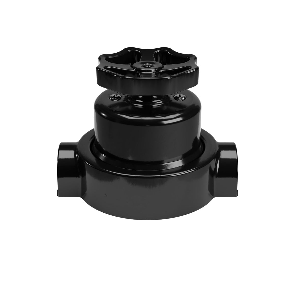 Kit interruttore/deviatore con manopola e base per Creative-Tubes in porcellana nera Nero 2 in linea
