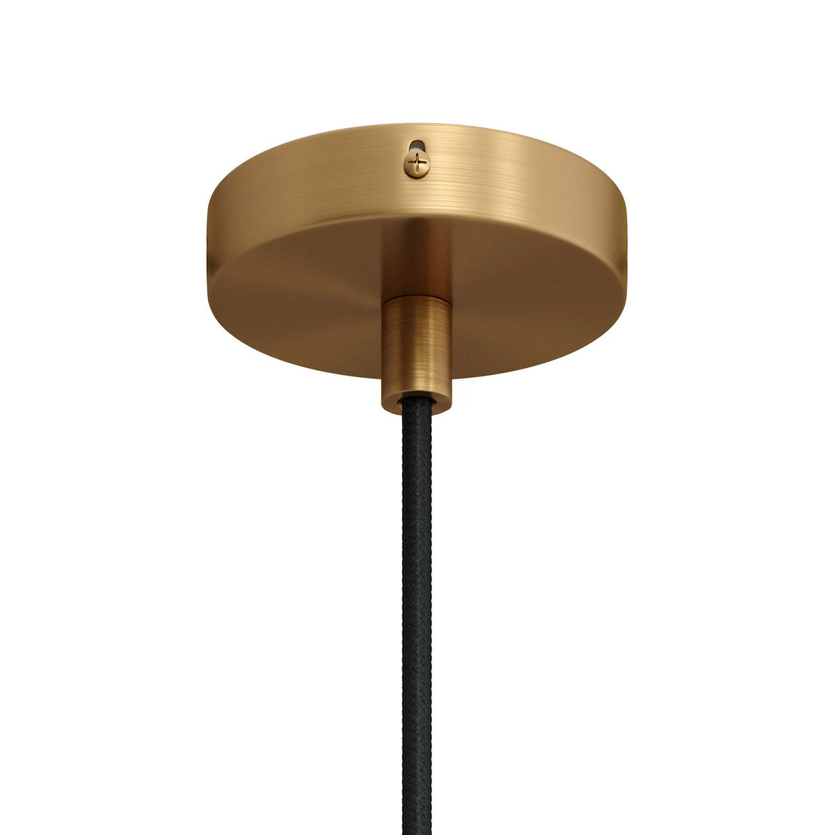 Kit Mini Rosone cilindrico in metallo a 1 foro centrale - Bronzo satinato Cilindrico