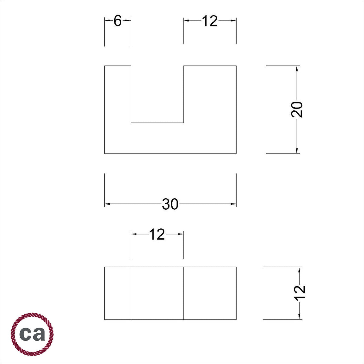 Kit piedini in legno, supporto per lampada da tavolo - Bianco