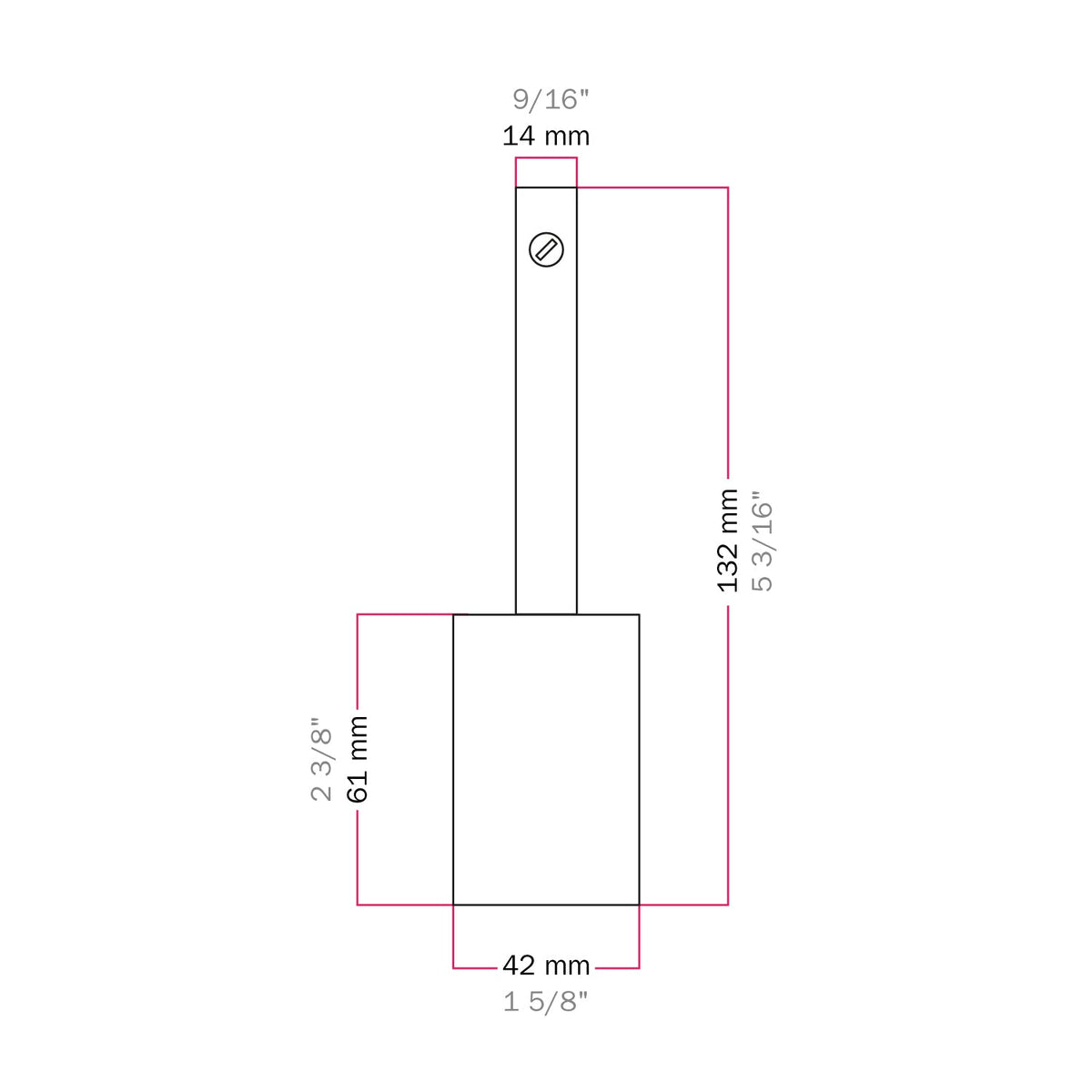 Kit portalampada E27 cilindrico in metallo con serracavo da 7 cm - Bianco opaco
