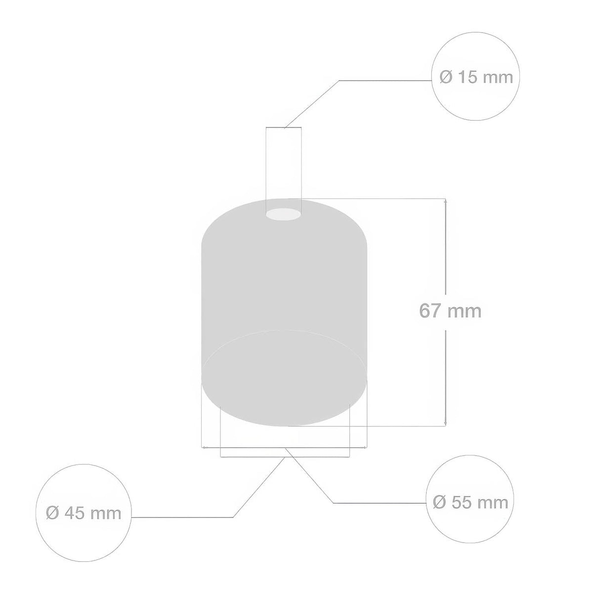Kit portalampada E27 in ceramica - Bianco