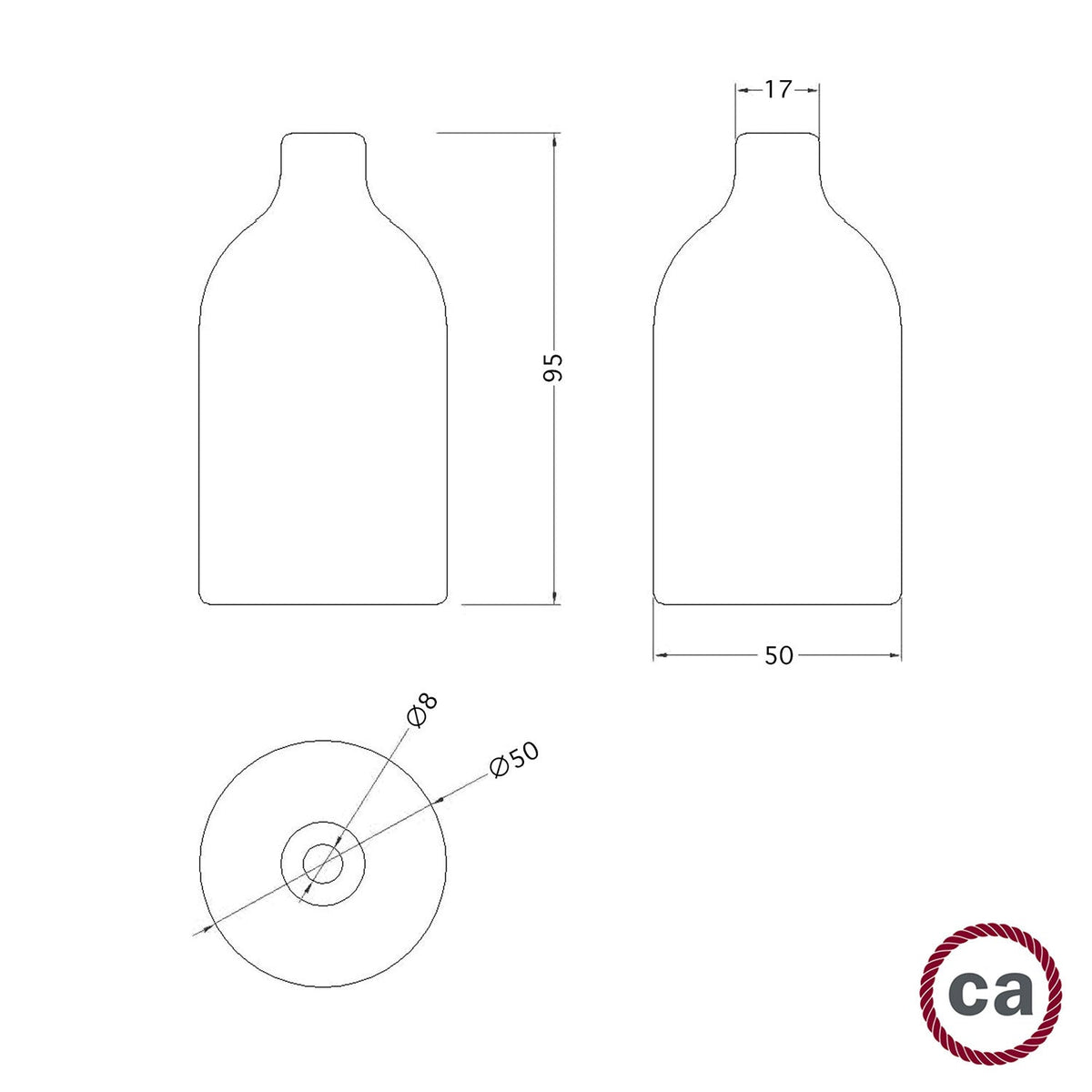 Kit portalampada E27 in legno con serracavo nascosto - Effetto Wengé