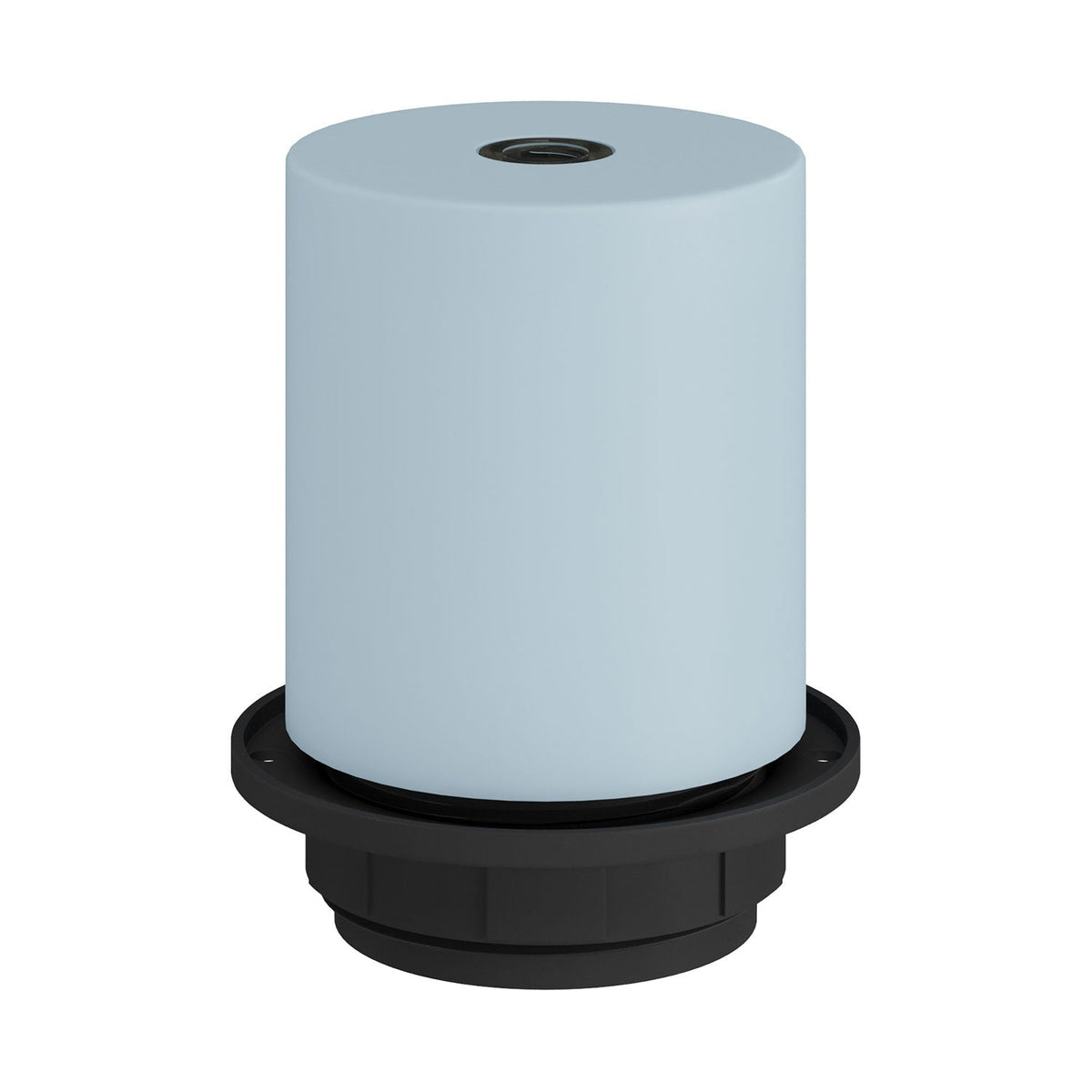 Kit portalampada E27 semifilettato in metallo con serracavo nascosto - Blu carta da zucchero