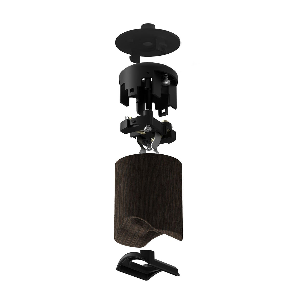 Kit portalampada esse14 per lampade a sospensione con attacco S14d - Effetto Wengé