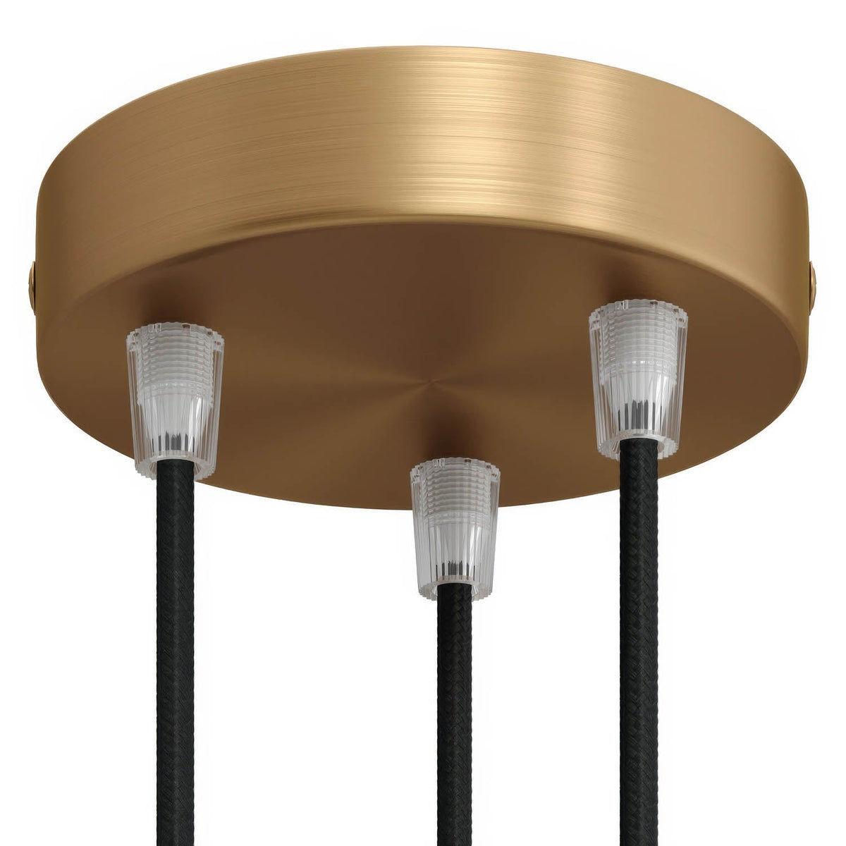 Kit rosone cilindrico in metallo a 3 fori - Bronzo satinato Conico