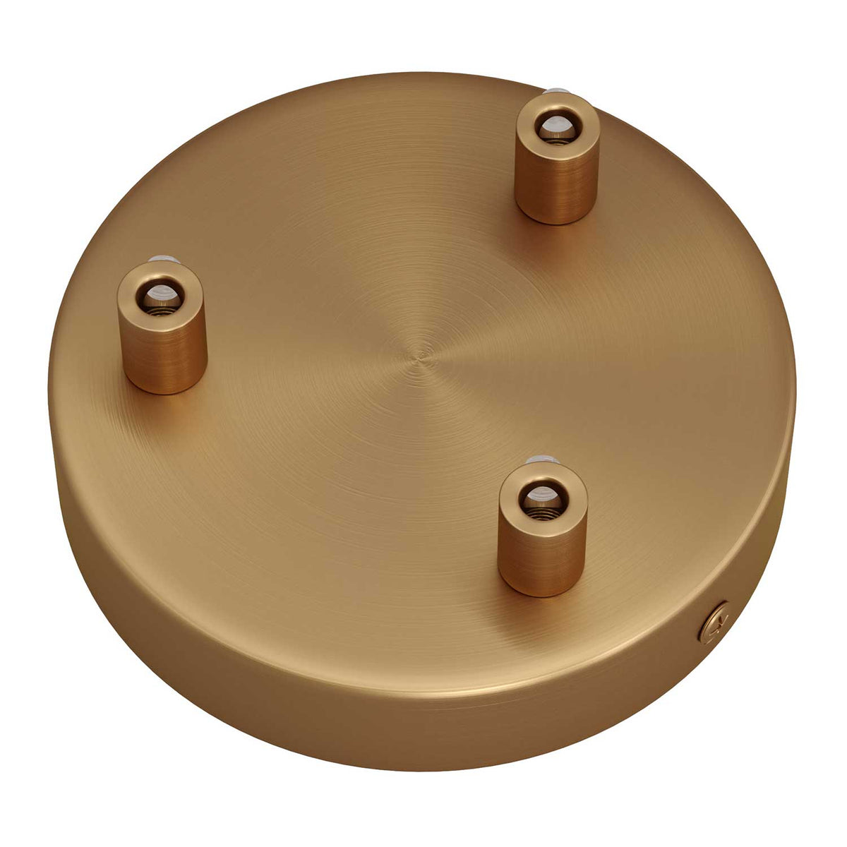 Kit rosone cilindrico in metallo a 3 fori - Bronzo satinato Cilindrico