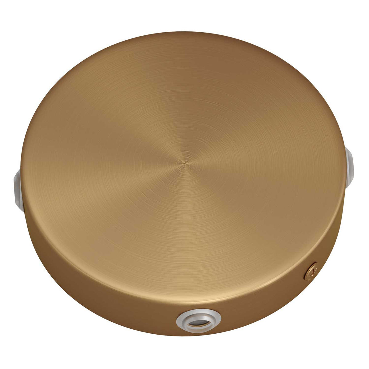 Kit rosone cilindrico in metallo a 4 fori laterali (scatola di derivazione) - Bronzo satinato