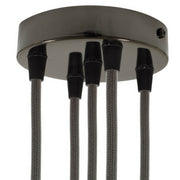 Kit rosone cilindrico in metallo a 5 fori - Nero perla Conico