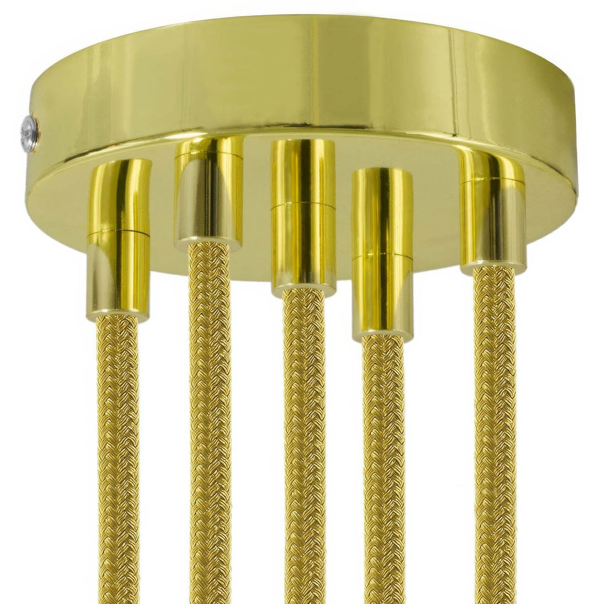 Kit rosone cilindrico in metallo a 5 fori - Ottone Cilindrico