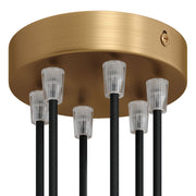 Kit rosone cilindrico in metallo a 6 fori - Bronzo satinato Conico
