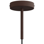 Kit rosone cilindrico in metallo con serracavo da 15 cm - Ruggine scura verniciata
