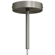 Kit rosone cilindrico in metallo con serracavo da 15 cm - Titanio satinato