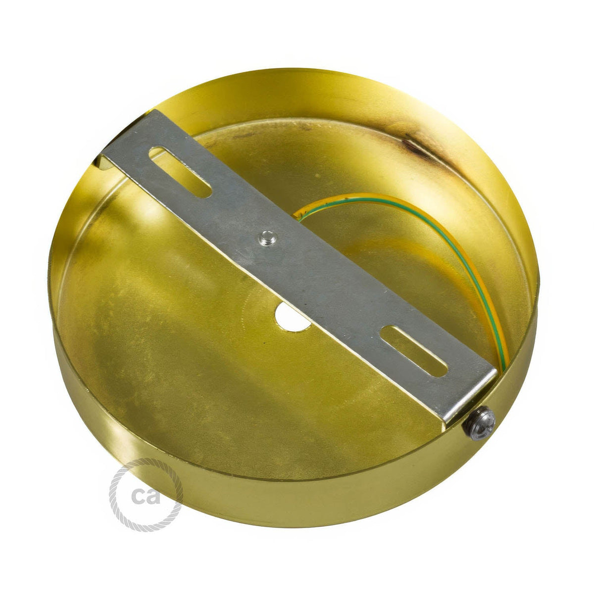 Kit rosone cilindrico in metallo con serracavo da 7 cm - Bronzo satinato