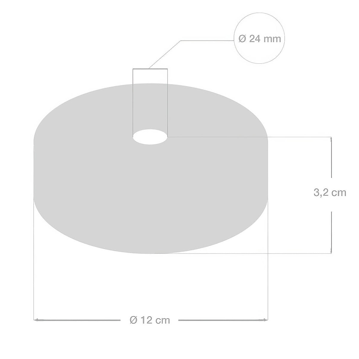 Kit rosone in legno per cordone 2XL - Nero
