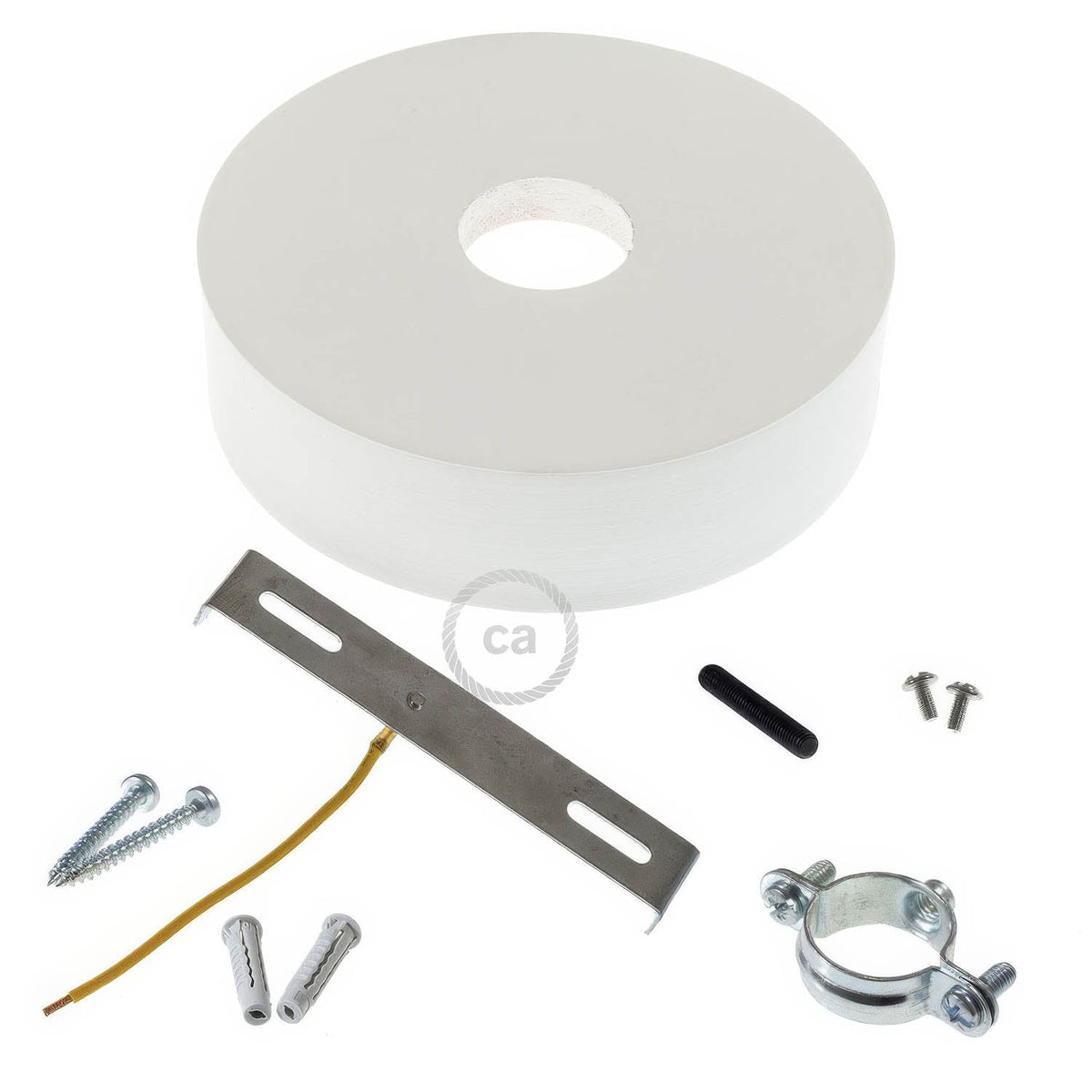 Kit rosone in legno per cordone 3XL - Bianco