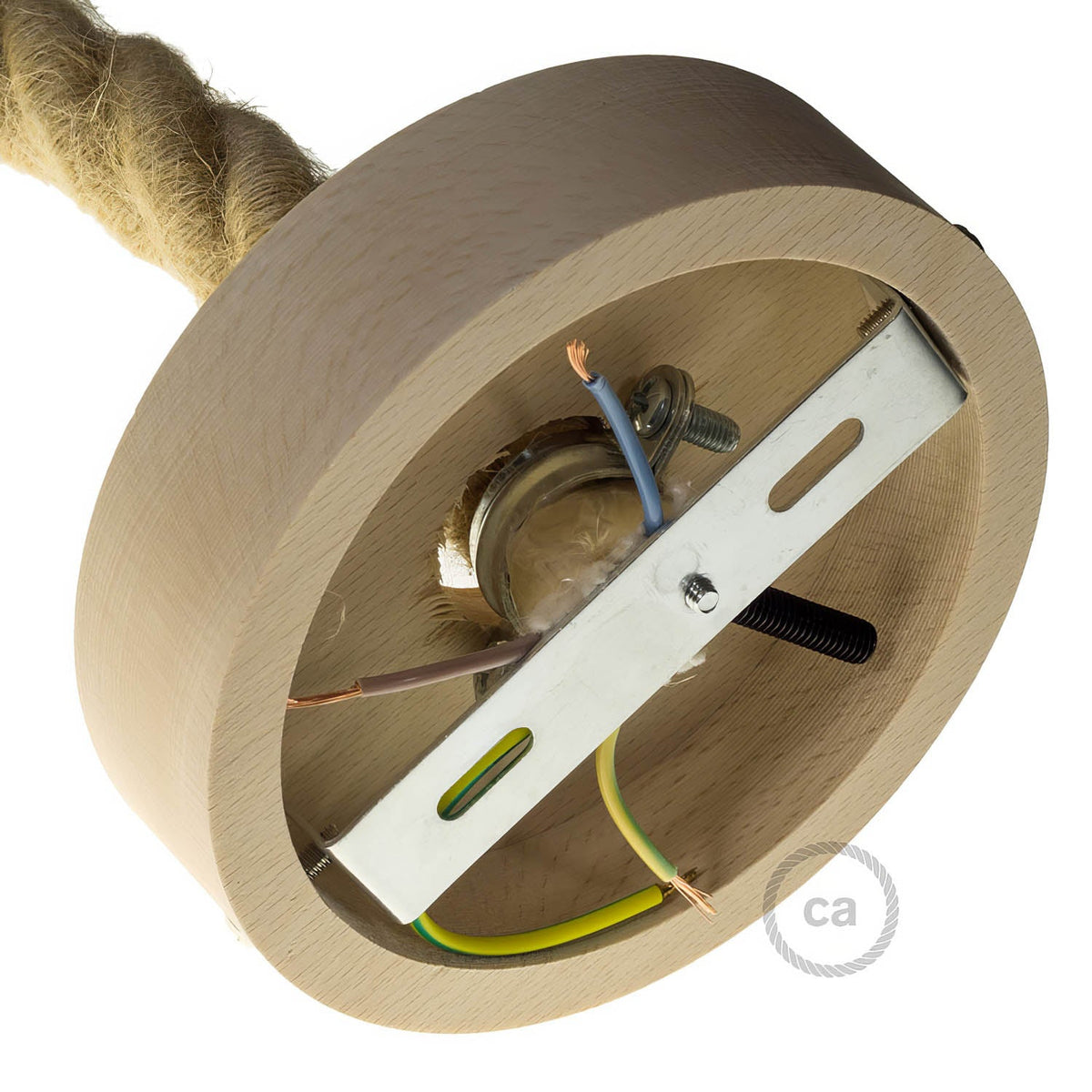 Kit rosone in legno per cordone 3XL - Neutro
