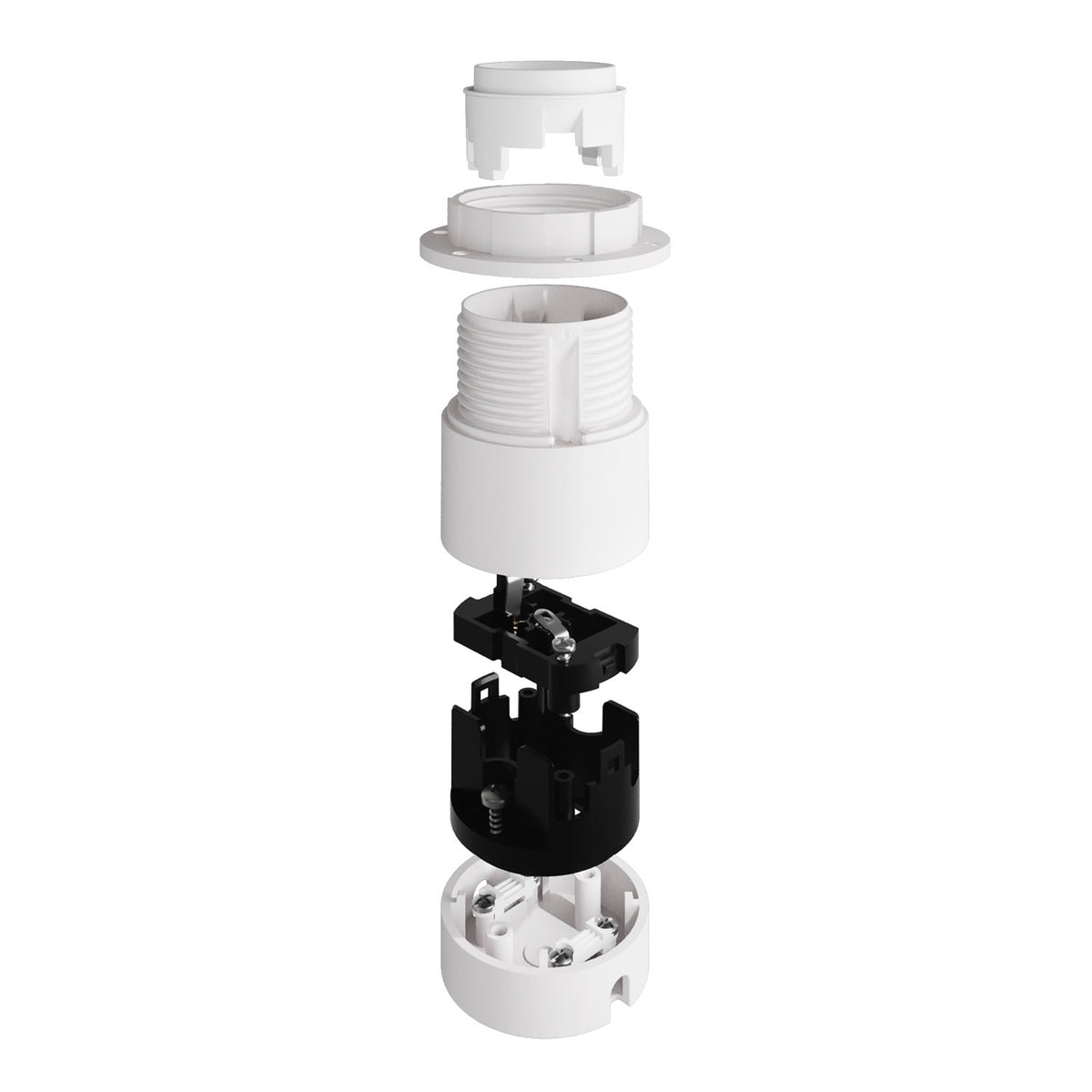 Kit Spostaluce con portalampada E27 per paralume - Bianco