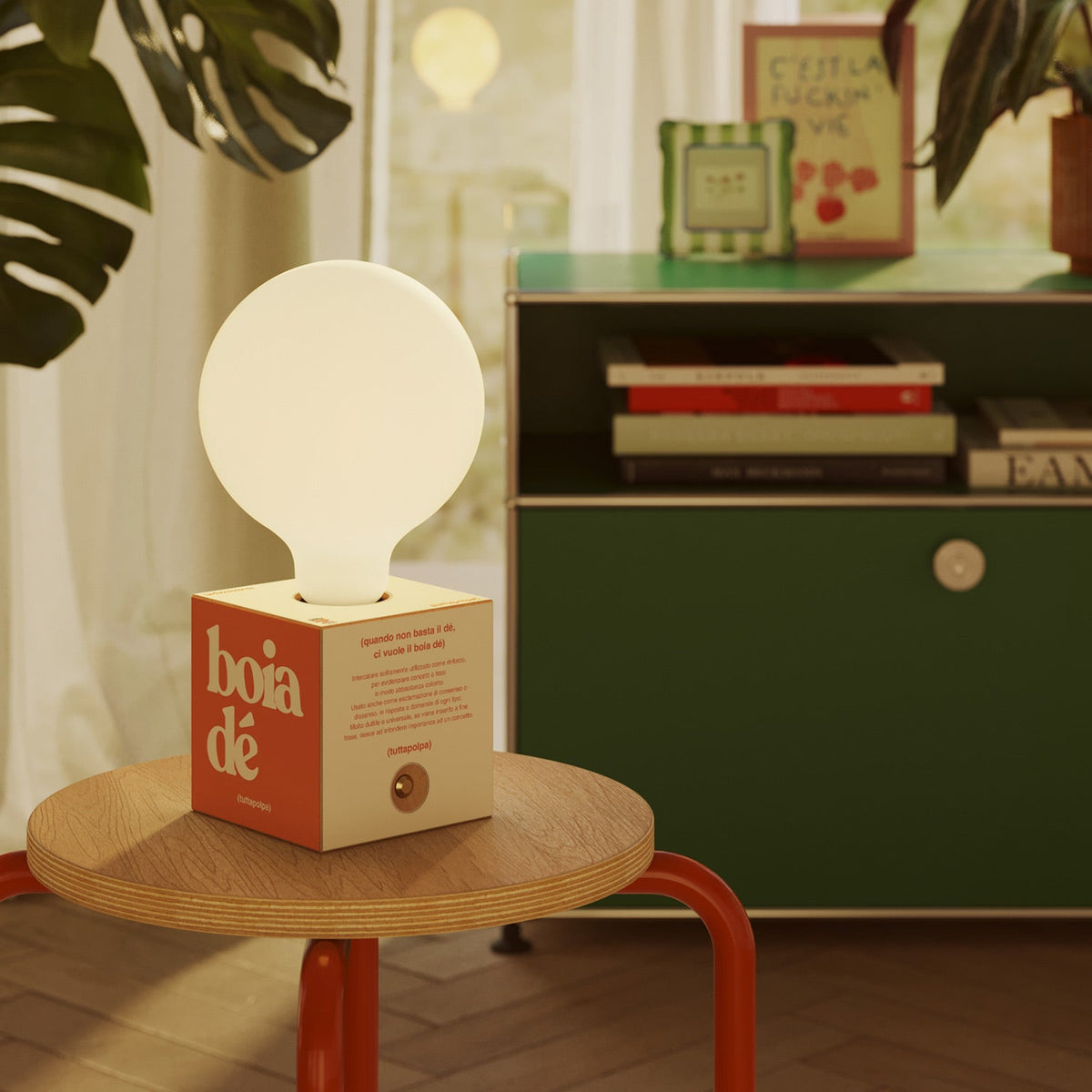 Lampada a batteria Cabless03 "Boia de" con lampadina globo effetto porcellana - Tuttapolpa