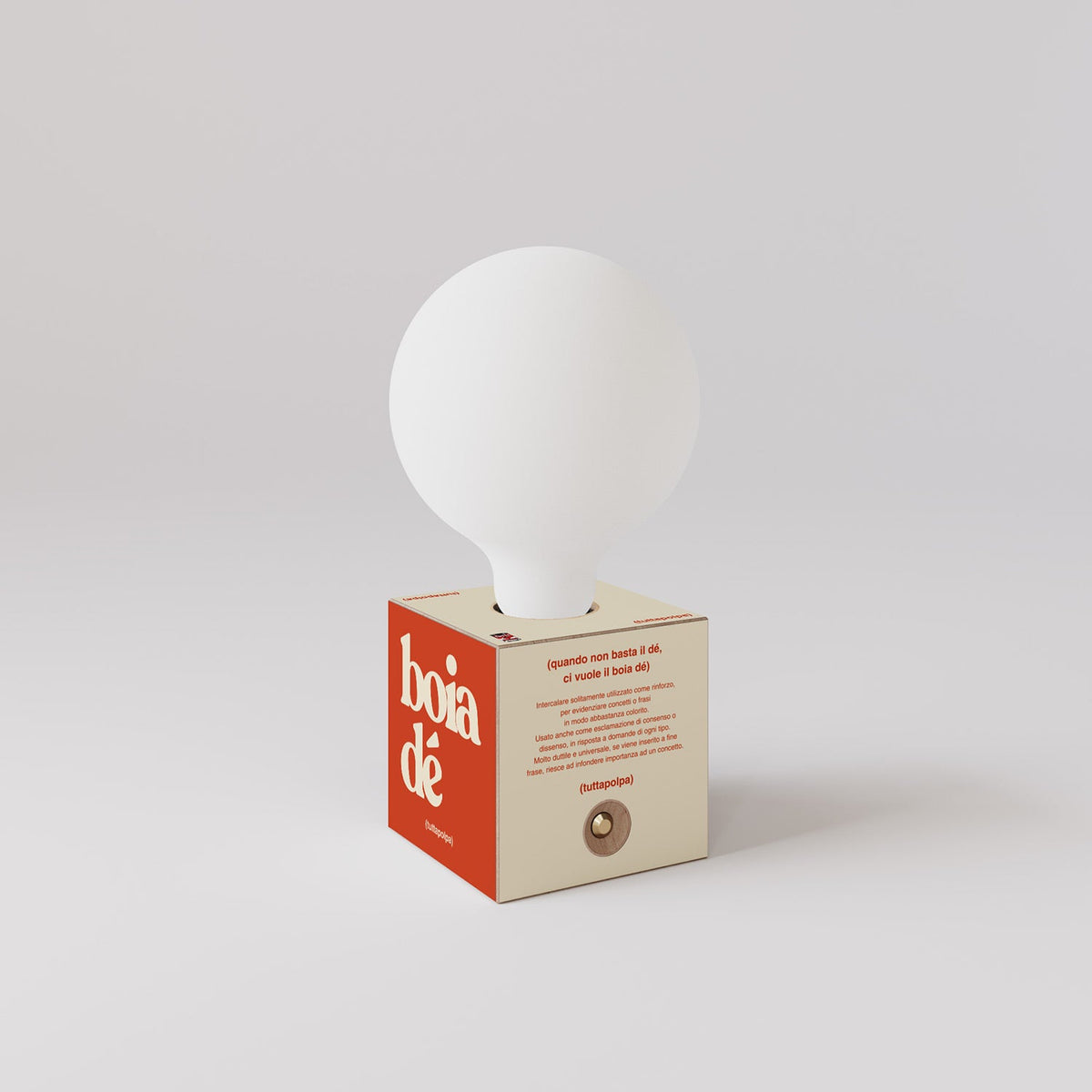 Lampada a batteria Cabless03 "Boia de" con lampadina globo effetto porcellana - Tuttapolpa
