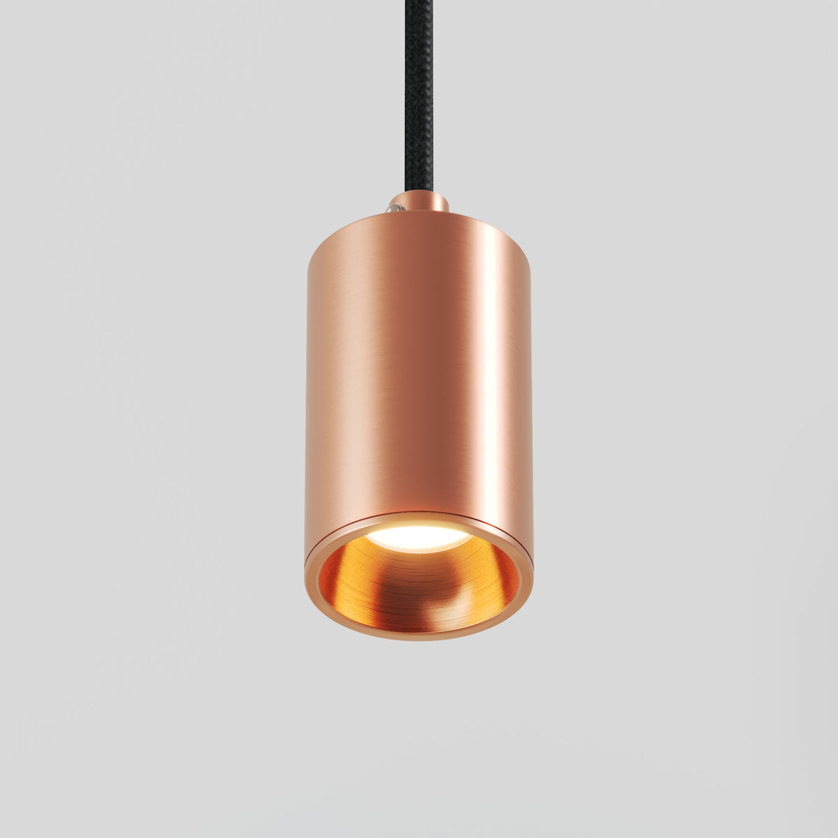 Lampada a sospensione con faretto GU10 Bispot per sistema a binario - Rame satinato Si Powergear