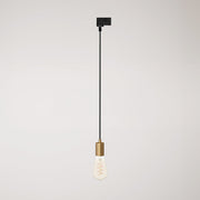 Lampada a sospensione con finiture in metallo satinato per binari - Bronzo satinato