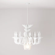 Lampada a sospensione con paralume classico SHHANDELIER in materiale fonoassorbente - Bianco melange