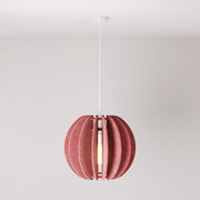 Lampada a sospensione con paralume ellittico LAMPSHHADE in materiale fonoassorbente - Rosa melange