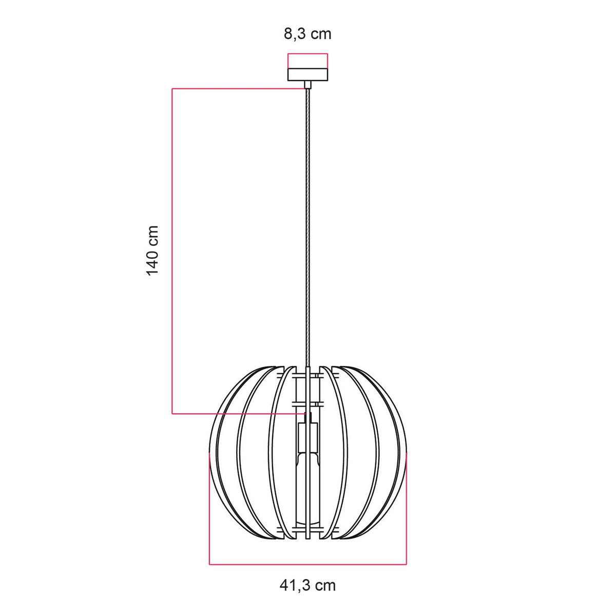 Lampada a sospensione con paralume ellittico LAMPSHHADE in materiale fonoassorbente - Rosa melange