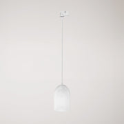 Lampada a sospensione con paralume Ghostbell per binario - Bianco