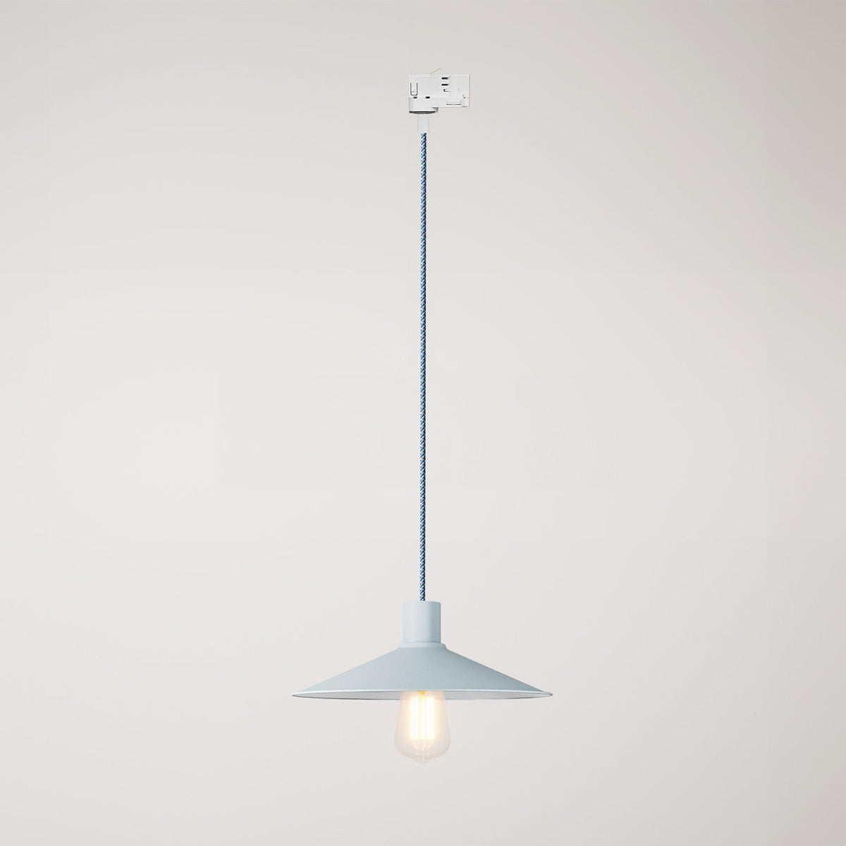 Lampada a sospensione con paralume Swing Pastel per sistemi a binari - Blu carta da zucchero
