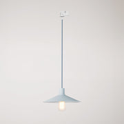 Lampada a sospensione con paralume Swing Pastel per sistemi a binari - Blu carta da zucchero
