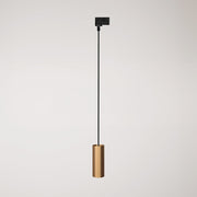 Lampada a sospensione con paralume Tub-E14 per binari - Bronzo satinato