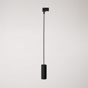 Lampada a sospensione con paralume Tub-E14 per binari - Nero