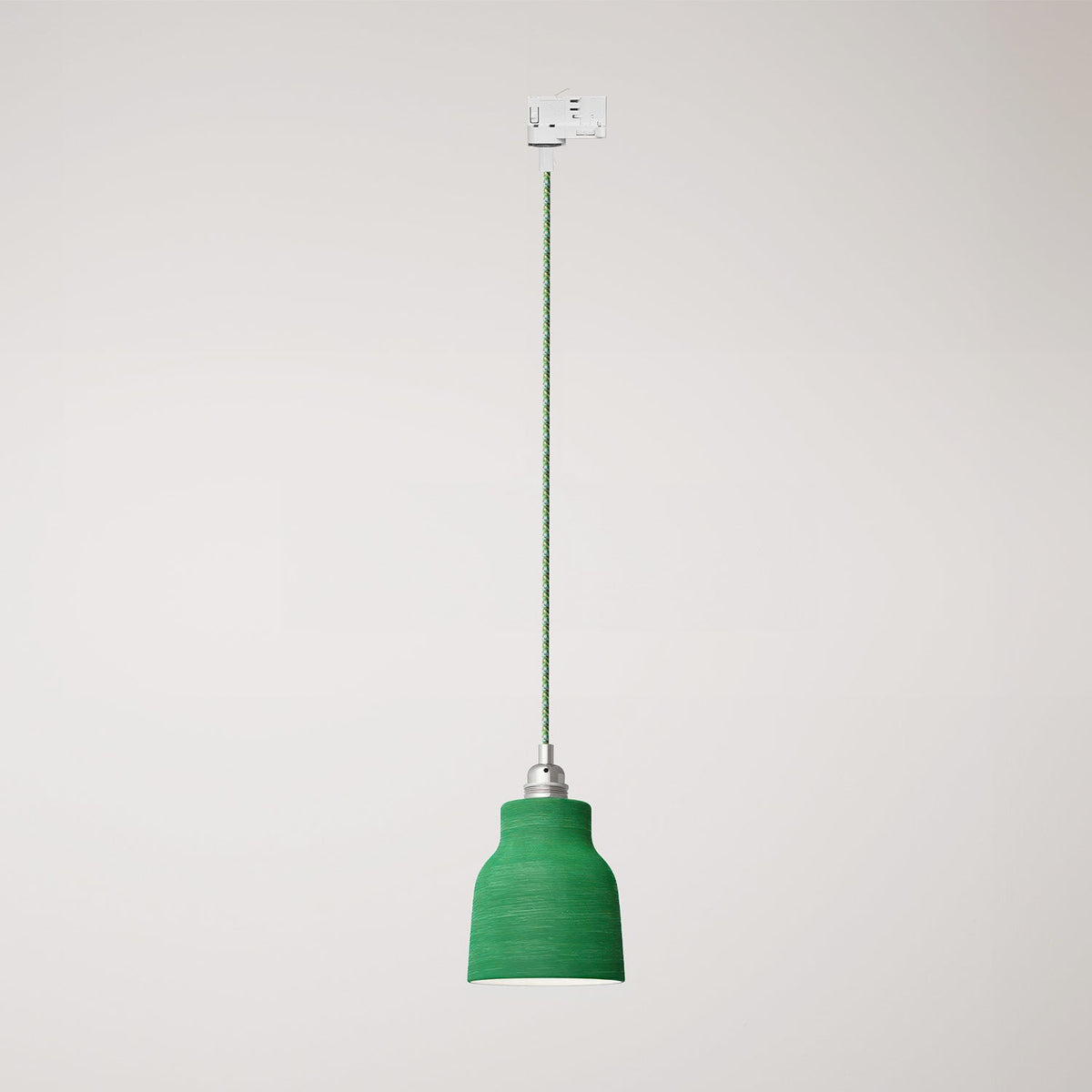 Lampada a sospensione con paralume Vaso e adattatore per binari - Evergreen striato
