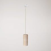 Lampada a sospensione per binari con cavo tessile e Tub-E27 - Neutro