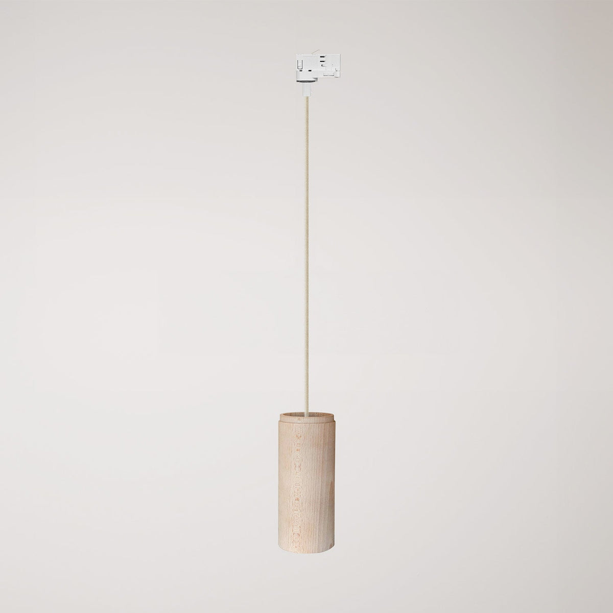 Lampada a sospensione per binari con cavo tessile e Tub-E27 - Neutro