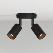 Lampada da parete o soffitto con 2 faretti GU10 Bispot orientabili - Nero