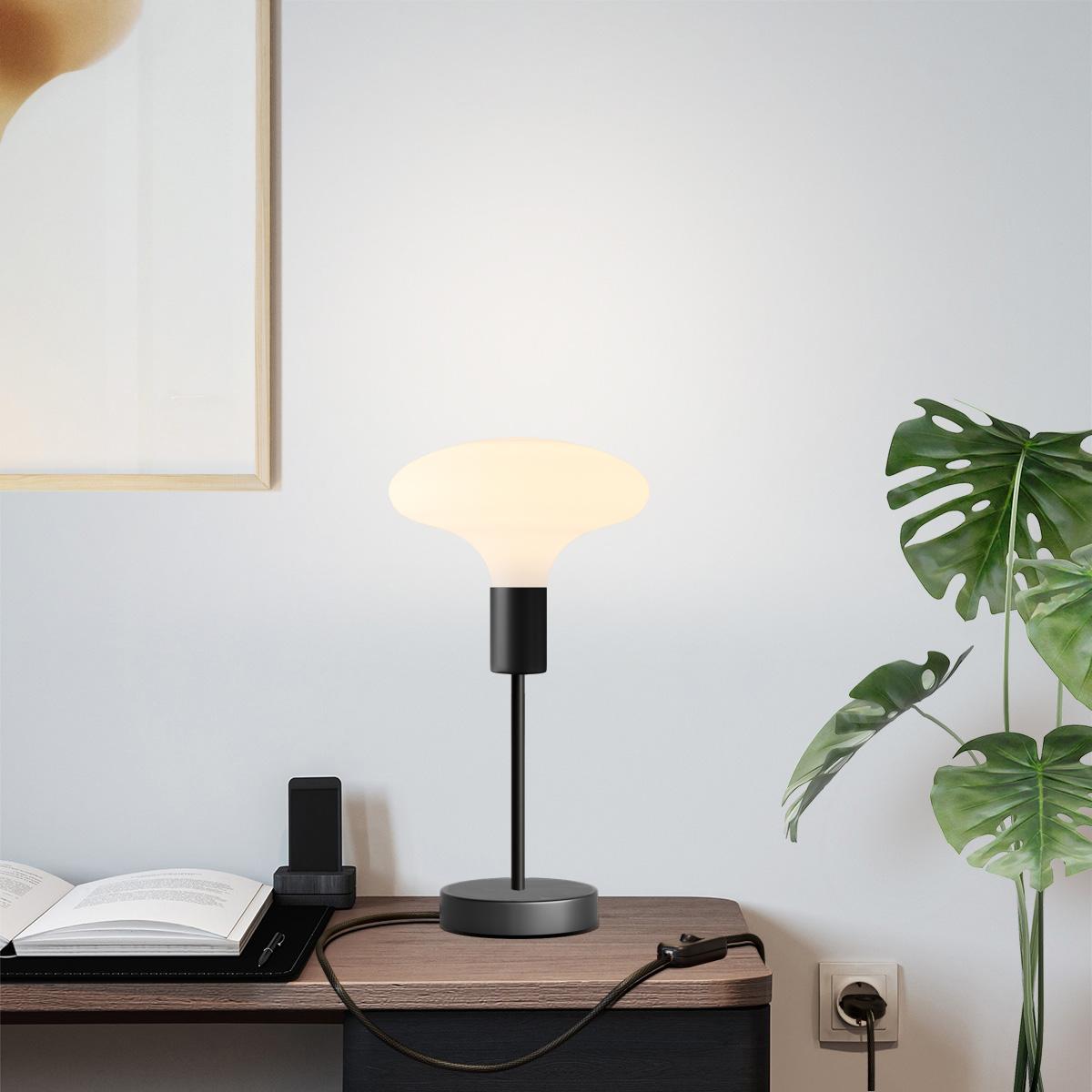 Lampada da tavolo Alzaluce Idra in metallo - Nero Interruttore