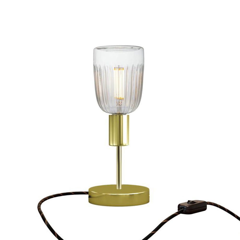 Lampada da tavolo Alzaluce Tiche in metallo - Ottone Interruttore