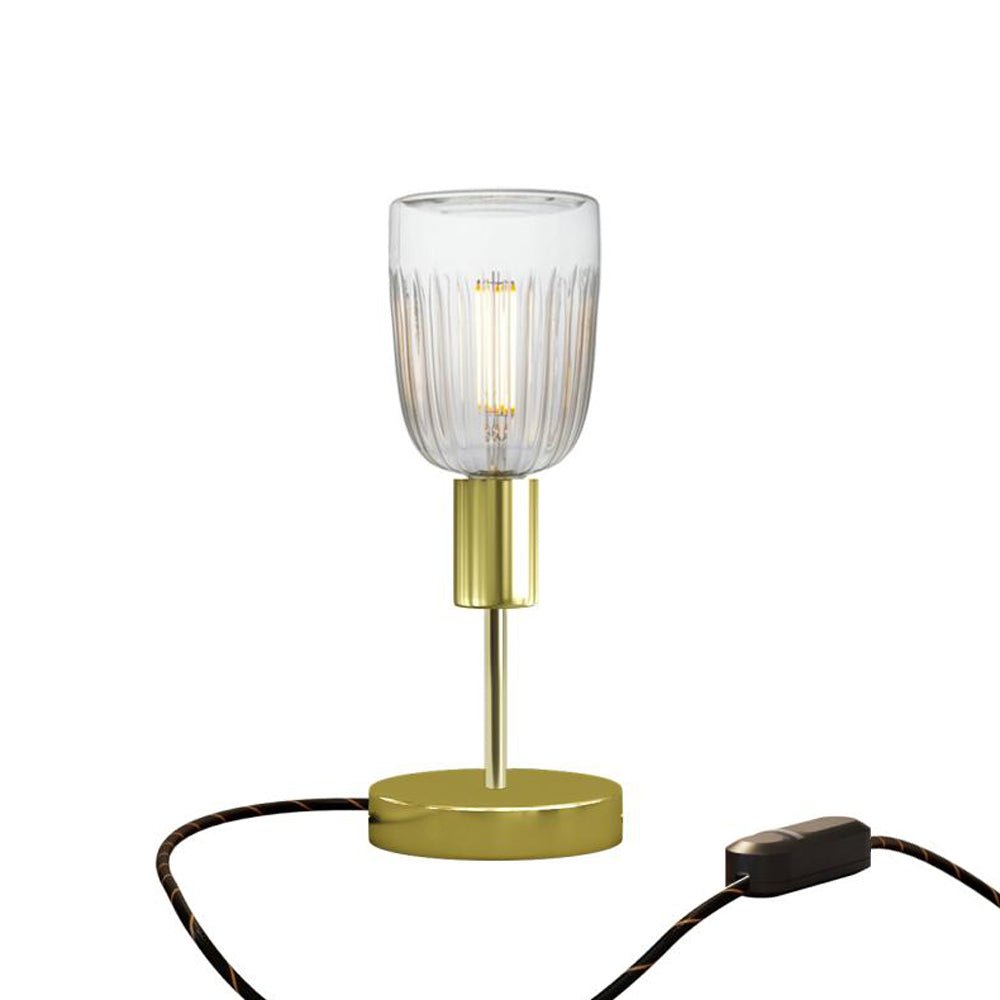 Lampada da tavolo Alzaluce Tiche in metallo - Ottone Dimmer