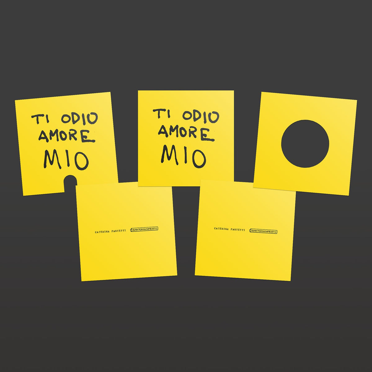 Lampada da tavolo Cubetto "Ti odio amore mio" con lampadina Ghost - Santomanifesto