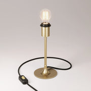 Lampada da tavolo MAG-Y con base metallica tonda e predisposizione per paralume - Bronzo satinato
