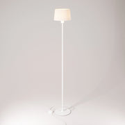 Lampada da terra MAG-Y con base metallica tonda e paralume Athena - Bianco opaco