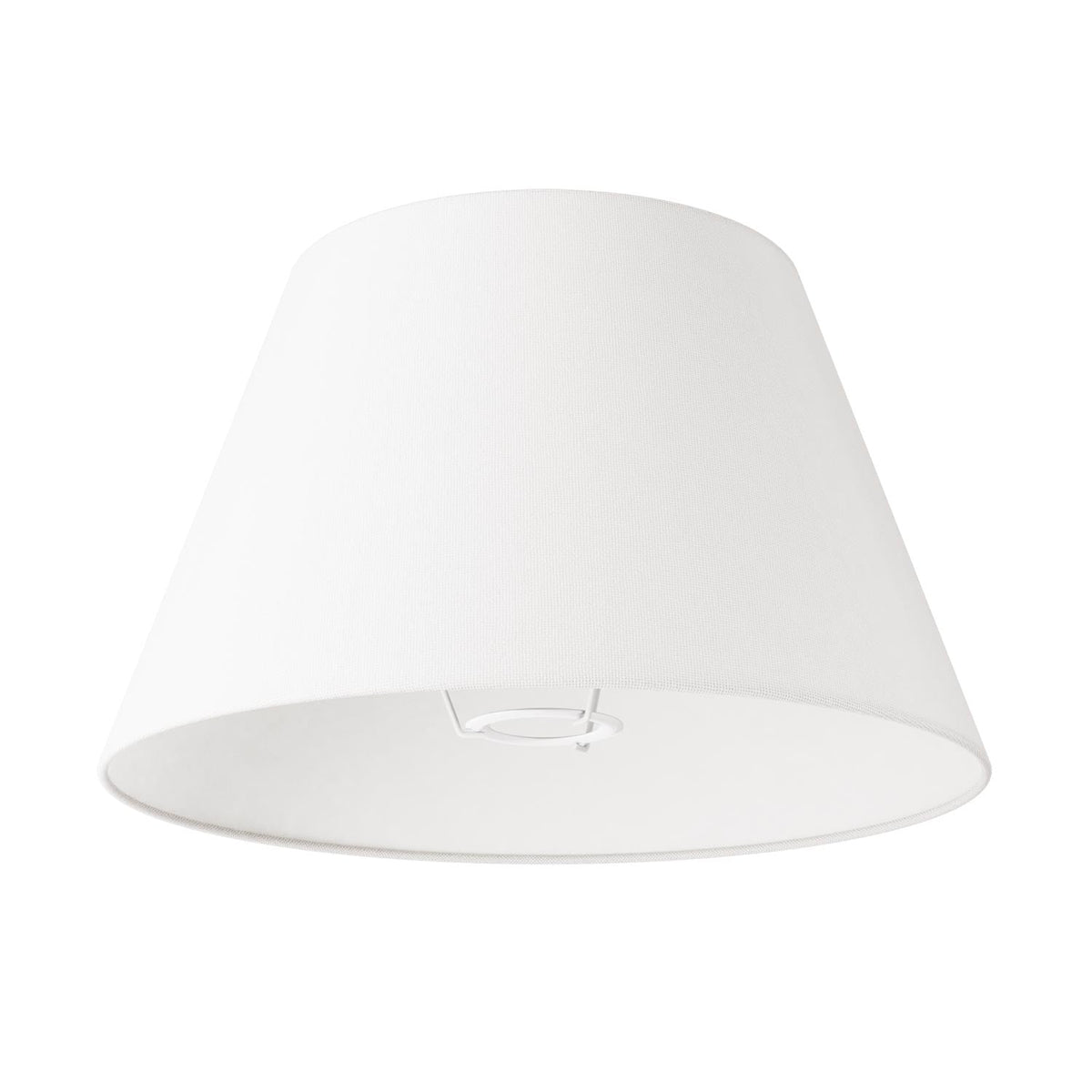 Lampada da terra MAG-Y con base metallica tonda e paralume Impero M - Bianco opaco